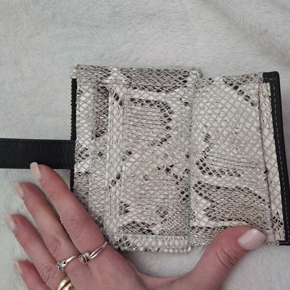 Aimee Kestenberg Gray Snakeskin Card Holder Nwot - Picture 3 of 5